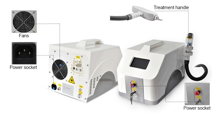 Q Switched ND Yag Laser Machine 1064nm 532nm For Removal Eye Wrinkles