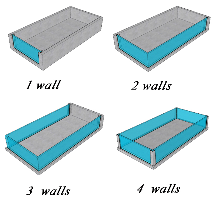 Villa Pool Plexiglass Wall Panels Sample Small Fiber Glass Swimming Pools