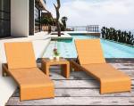 PE Rattan Chaise Lounge chairs Leisure Aluminium Outdoor Garden patio beach