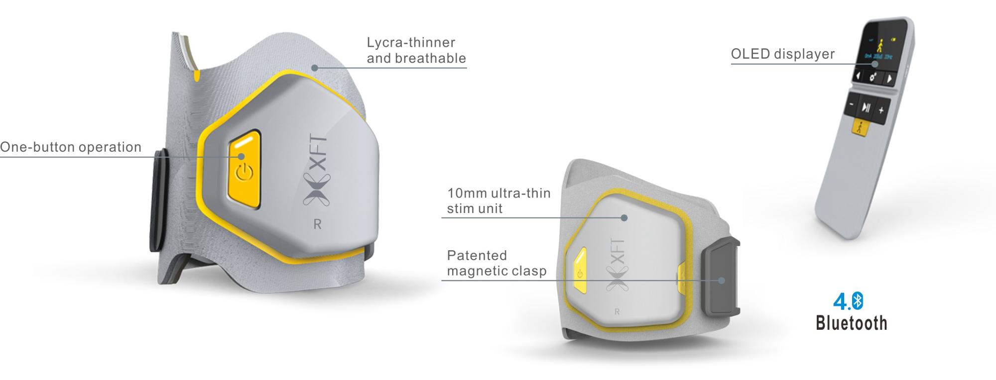 Light weight FES drop foot treatment stimulator for foot drop