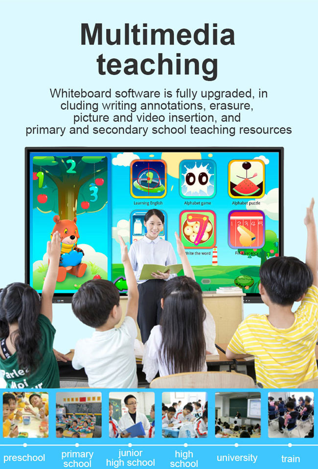6ms Digital Interactive Smart Board 65'' Interactive Touch Screen