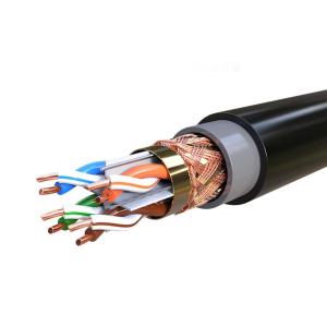China SFTP Cat6 Lan Cable CCA 23awg Standard Ethernet Black 305 meters Each Box wholesale