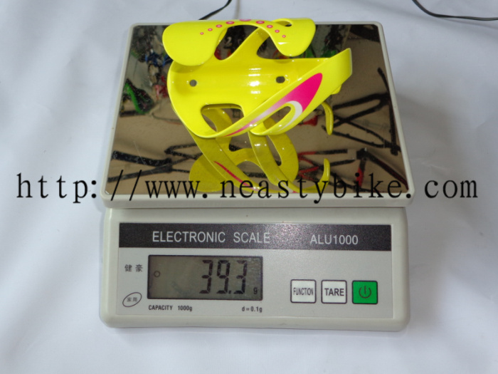 NT-BC1007 Cycling Yellow and Decal Carbon Fiber Bottle Cage