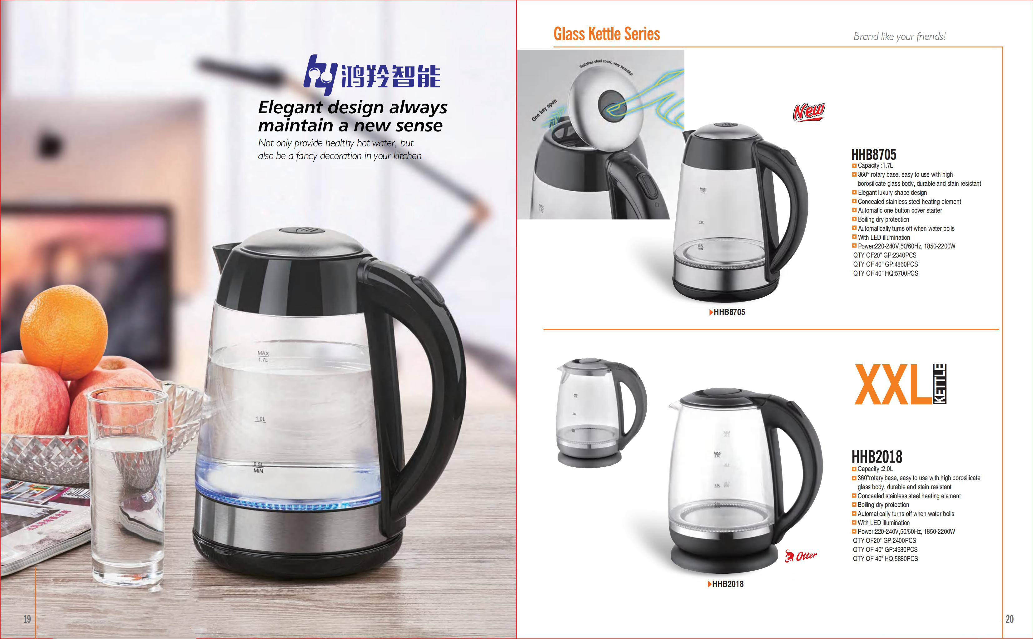 Mechanical Control Electric Glass Kettle Perfect for Household Tea Time