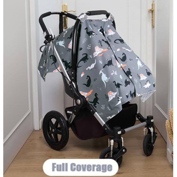 Multi-use Infant Car Seat Cover,Baby Carrier,Nursing Cover,Minky Blanket