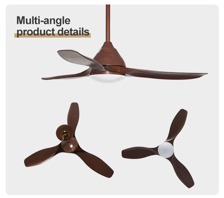 110-240V/50Hz-60Hz Low Noise ABS Blades Ceiling Fans with LED Lights and Remote Control