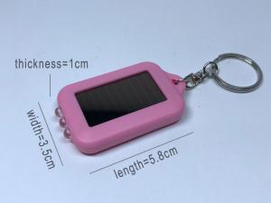 China 3 Lights Solar Powered Key Chain Mini Customized Plastic LED Keychain wholesale