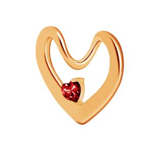 China Twisty Engraved Heart Charm wholesale