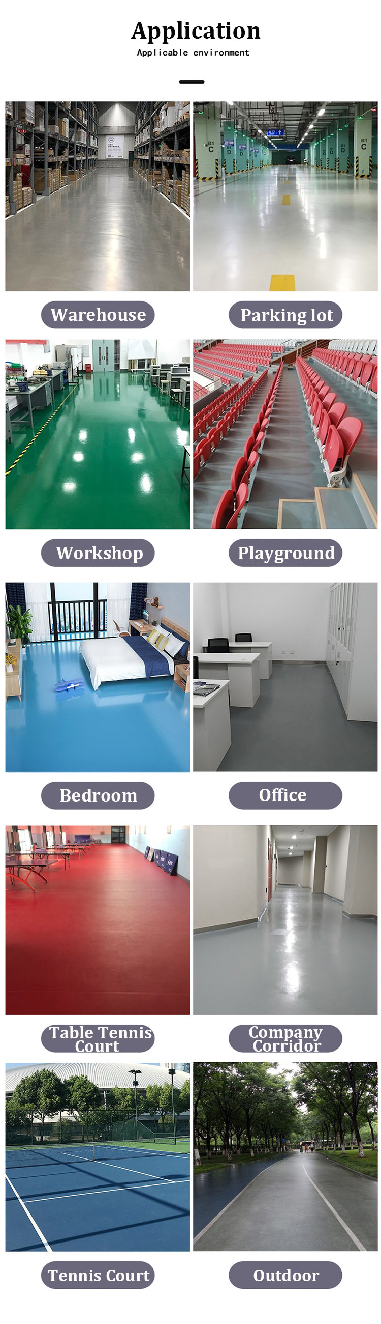 Liquid Coating Metallic Paint for Brush Application on Transparent Epoxy Resin Floors
