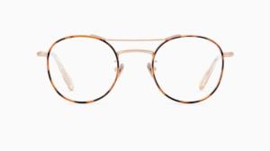 China Round Non-Prescription Eyeglasses Pure Titanium Frame with Clear Lens Glasses Eyewear Double Bridges Super Lightweight wholesale