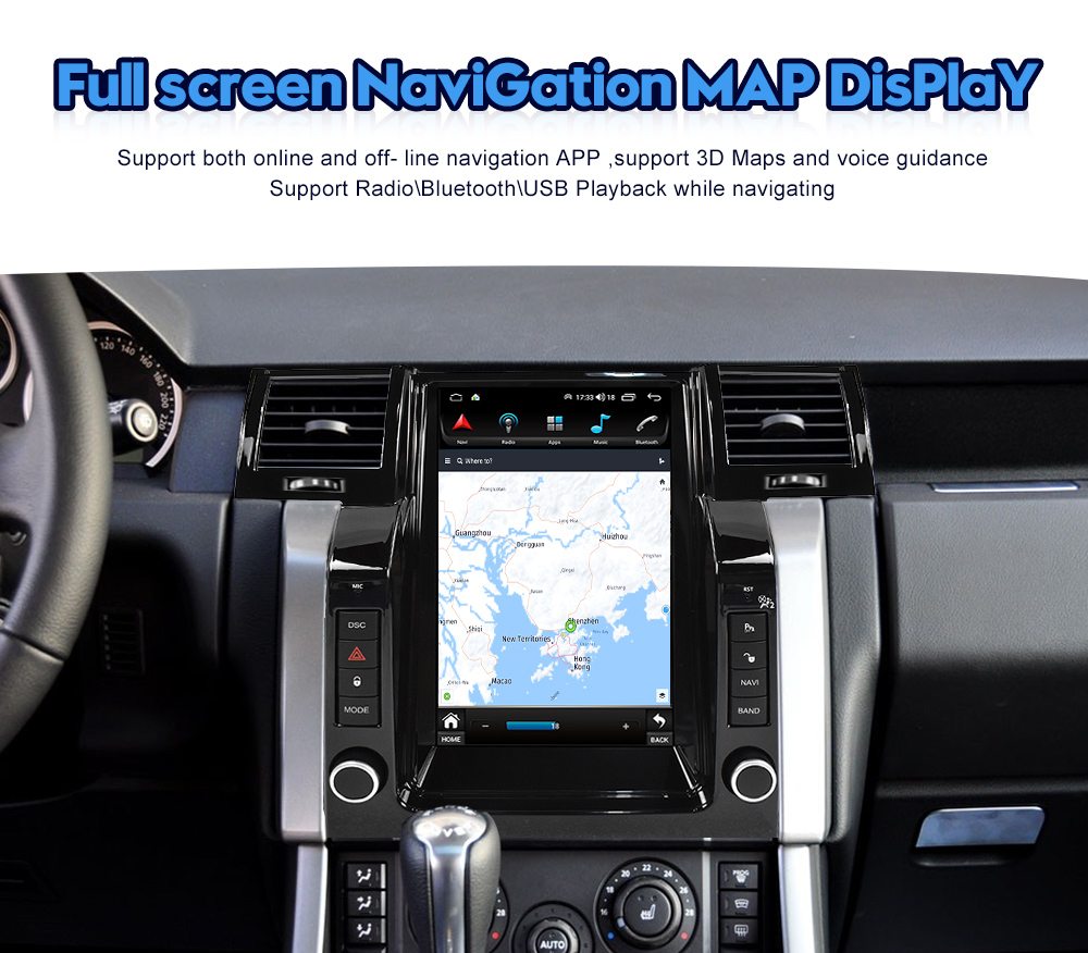 Viknav Car Radio For Range Rover Sport L320 (2005-2009) 12.1 Inch Android Auto Radio Vertical Screen Multimedia Player