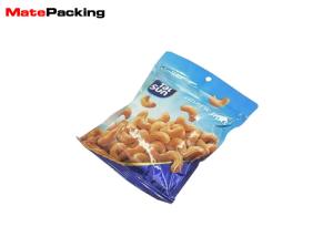 China Three Side Sealed Stand Up Pouches For Food Packaging With Euro Hole Zipper wholesale