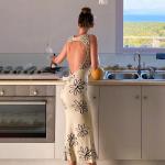 Sleeveless Open Back Summer Maxi Dress