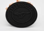 Woven Fabric Heat Transfer Labels Embossed Logo For Clothing