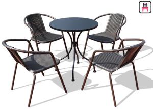 China Square/ Round Outdoor Restaurant Tables Carbon Steel Weatherproof Patio Furniture wholesale