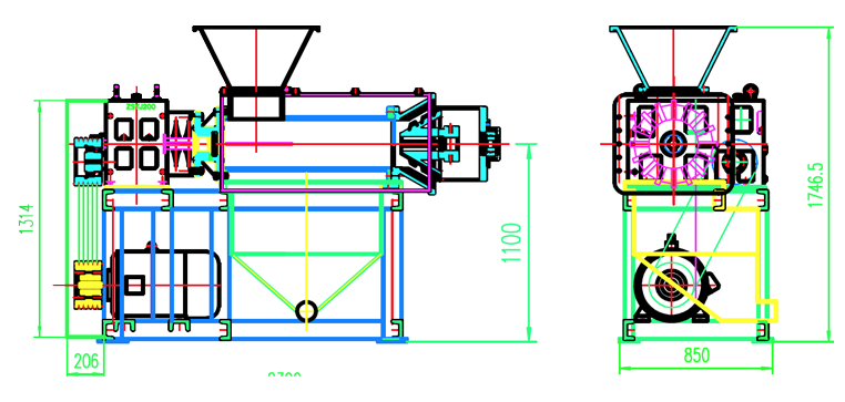 50rpm Plastic Film Squeezing Dryer For Non Woven Bags