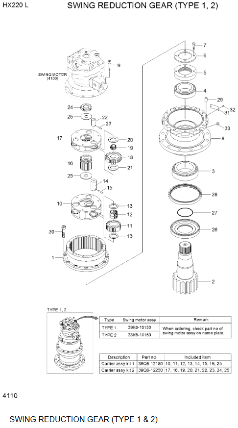 39K6-12101 FOR HYUNDAI HX220SL HX220L HX220NL SWING REDUCTION GEAR HYDRAULIC SWING MOTOR SWING GEARBOX SWING DEVICE (REAR) DRIVE GP-SWING EXCAVATORS