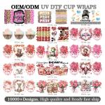 Wholesale Custom Design Cartoon Theme 16oz Glass Can UVDTF Tumbler Sticker