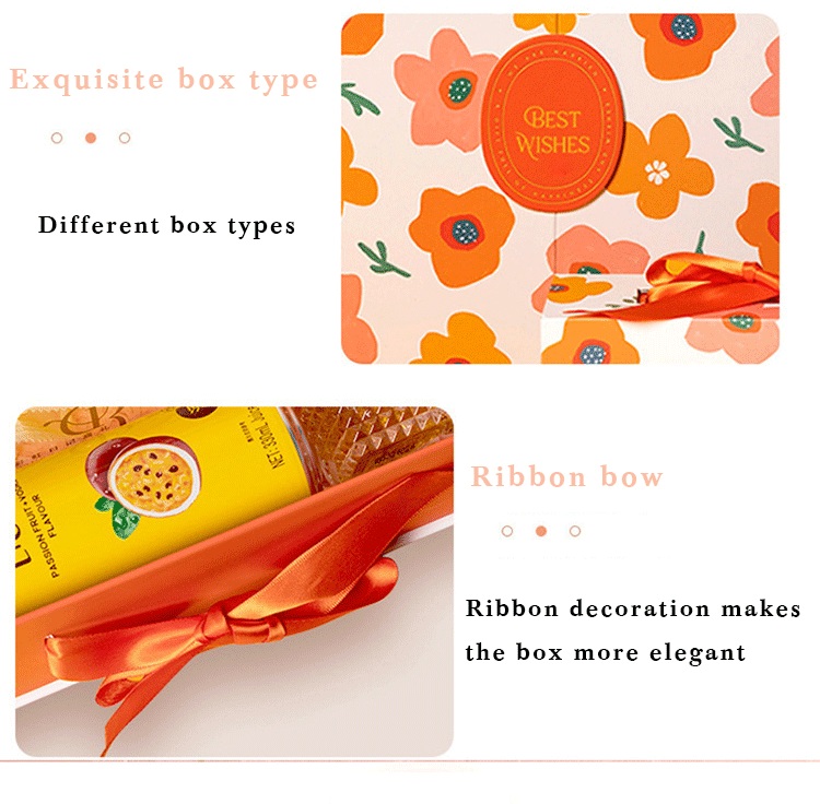 Birthday Candy Package Paper Box Gift Cardboard Box With Ribbon