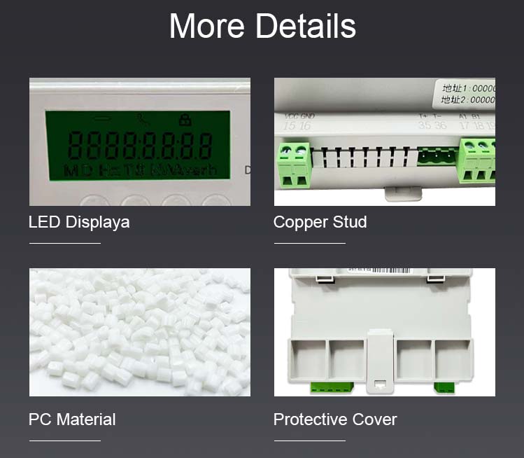 100a Din Rail 3 Phase Energy Meter Digital Solar Meter For 100a Directly