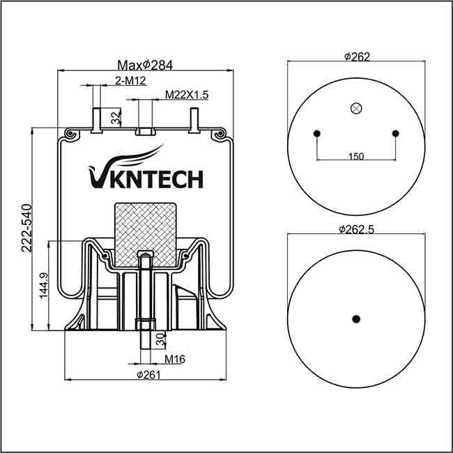 CONTITECH 4022 N P05 Natural Rubber Air Spring W01-M58-8612 Air Suspension Spring SAF Type 2619 V 3.229.003