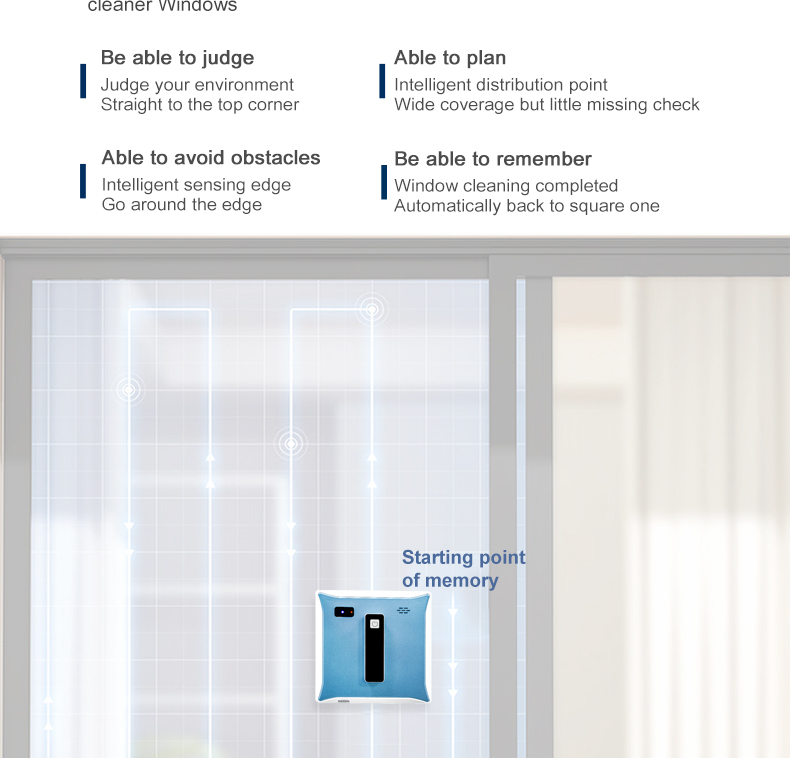 Custom Label Dual Ultrasonic Spray Glass Window Cleaner Robot for Smart Home Cleaning
