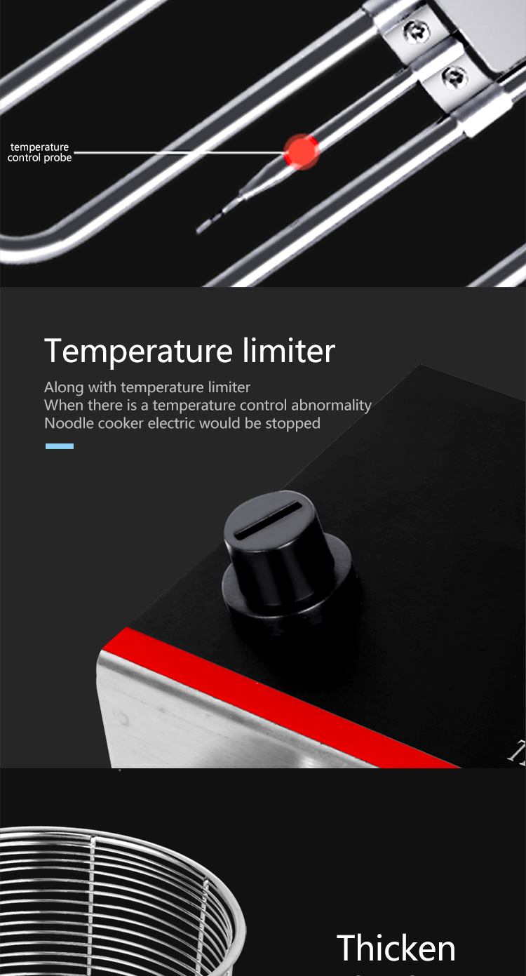 Accurate Temperature Control Probe Electric Commercial Pasta Cooker for Kitchen 3.5kW