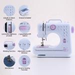 Durable Mini Electric Zigzag Sewing Machine Optional Stitch Length for Cloth
