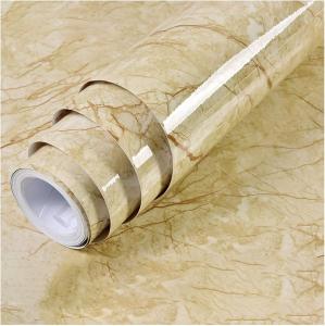 China High Gloss Marble Grain PVC Decorative Film for Countertops and Interior Surfaces wholesale