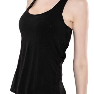 China Modale Womens Longline Sports Bra Loose Breathable Solid Pattern wholesale