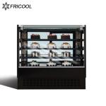 front-opening flat glass cake showcase pastry cabinet with CE/ETL