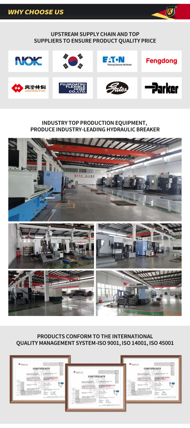 Excavator Drill Hydraulic Stone Breaker Heavy Equipment Parts