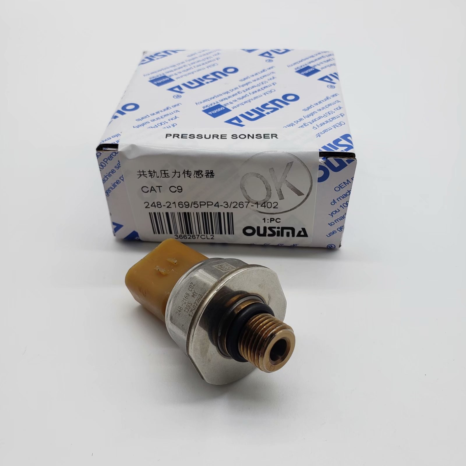 OUSIMA 248-2169 5PP4-3 267-1402 Fuel Pressure Sensor 5PP4-3 Fit for C7 C9 C12 C13 C15