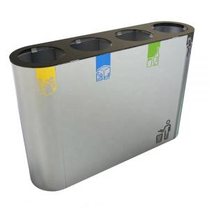 China L800mm*W350mm*H900mm Multi Compartment Trash Can Without Lid wholesale