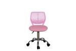 Fabric Seat Armless Office Chairs Mid Back , Adjustable Height Kids Computer