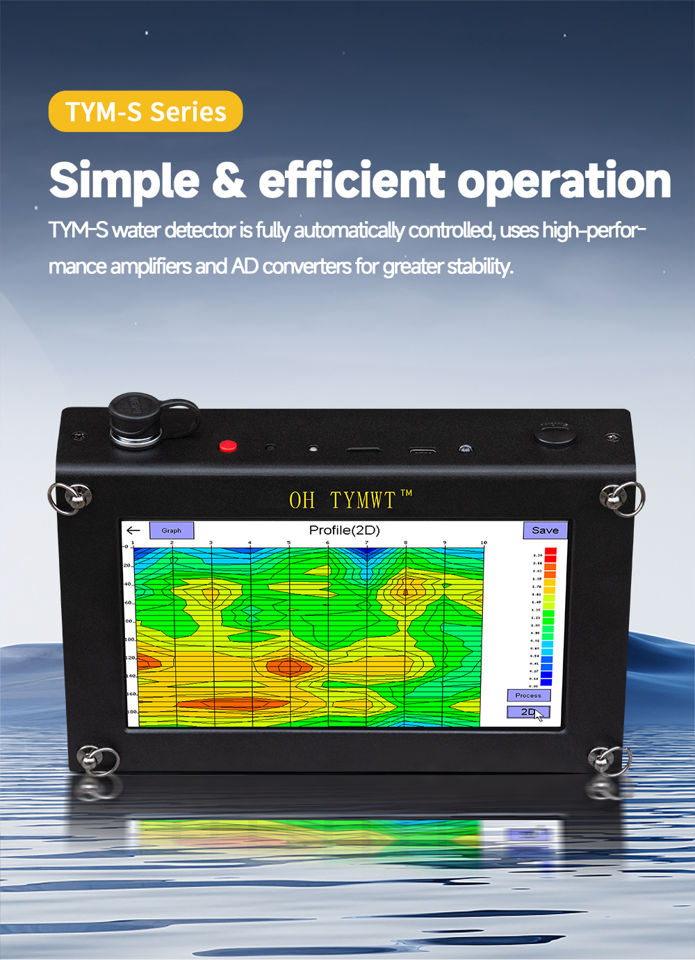 TYM S Series Underground Water Detector Auto Graphing Resistivity Geophysical Survey Equipment
