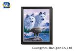 Lovely 3d Animal Picture With Black Frame , Lenticular 3d Stereograph Printing