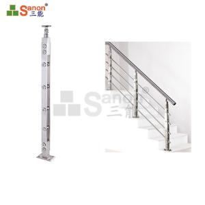 China Safety Stainless Steel Laminated Glass Prefab Stairs Tempered Glass Balustrades Diameter 9.6mm wholesale