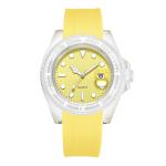 Round Stainless Steel Quartz Wrist Watch With Colors Dial 95g Weight