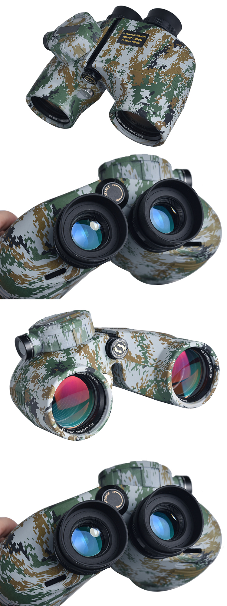 Outdoor Sports Binocular with Illumination and Compass 50mm Objective Diameter