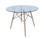 North Europe EAM toughened glass table household simple modern fashion rice