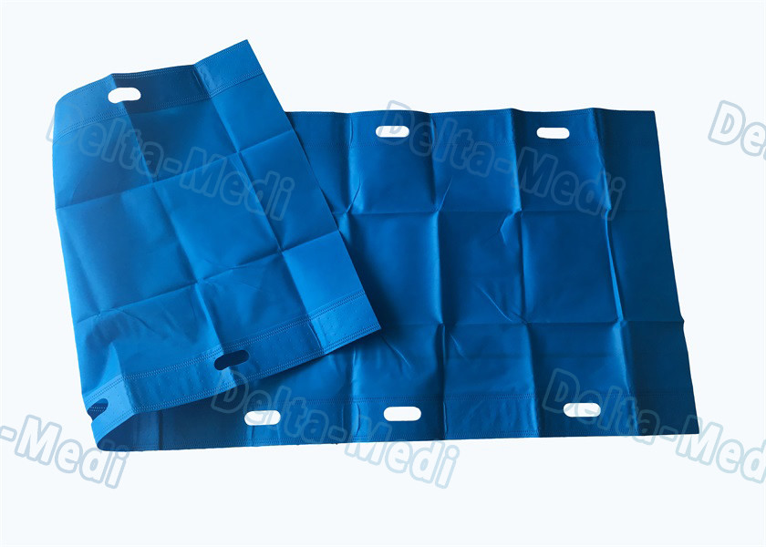 Blue Color Customized Surgical Patient Transfer Slide Sheets With Slot Holes