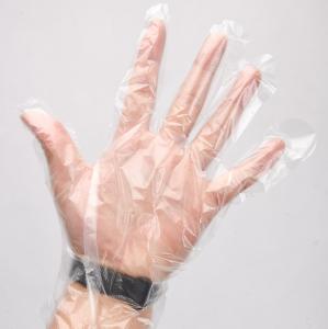 China Medium Thickness HDPE Clear Disposable Food Gloves For Leak Free Cleaning Vinyl Glove wholesale
