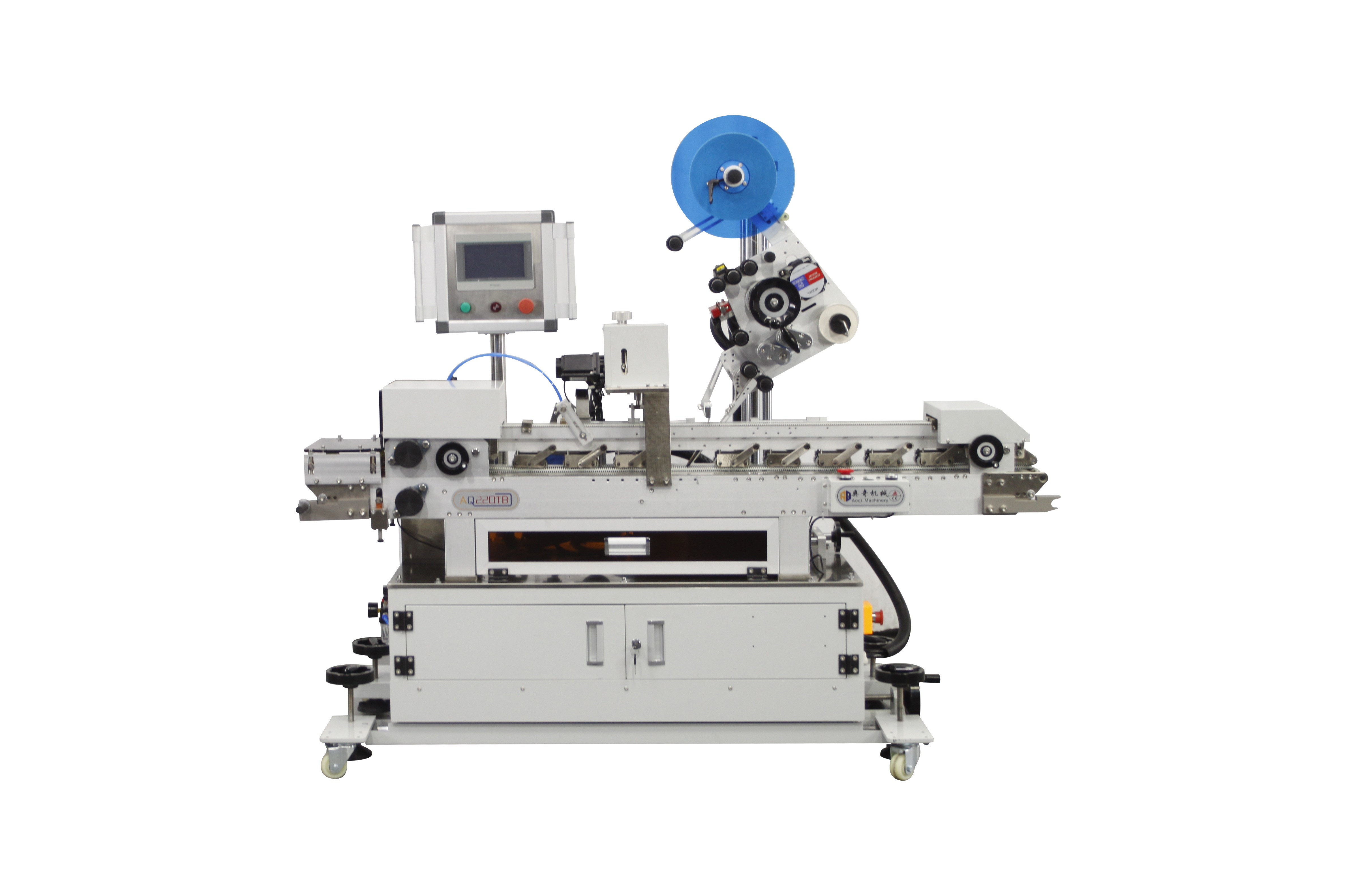 220V Industrial Automatic Labeling Machine Conveyor Belt Driven Type