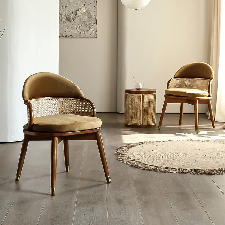 Wicker Rattan Dining Table And Chairs Sets Modern Solid Wood
