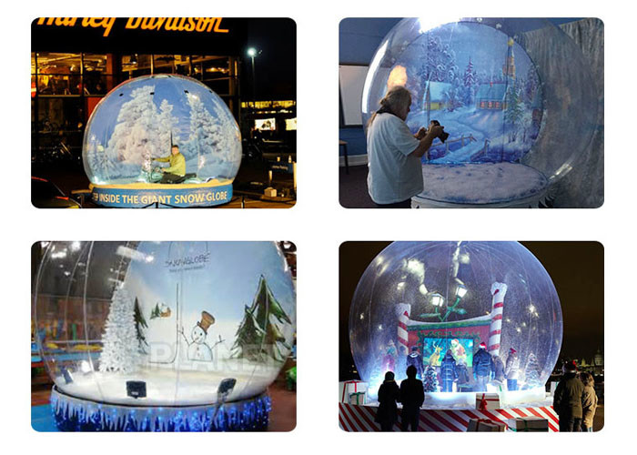 0.6mm PVC Tarpaulin Inflatable Christmas Snow Globes 3m Hot Air Welding