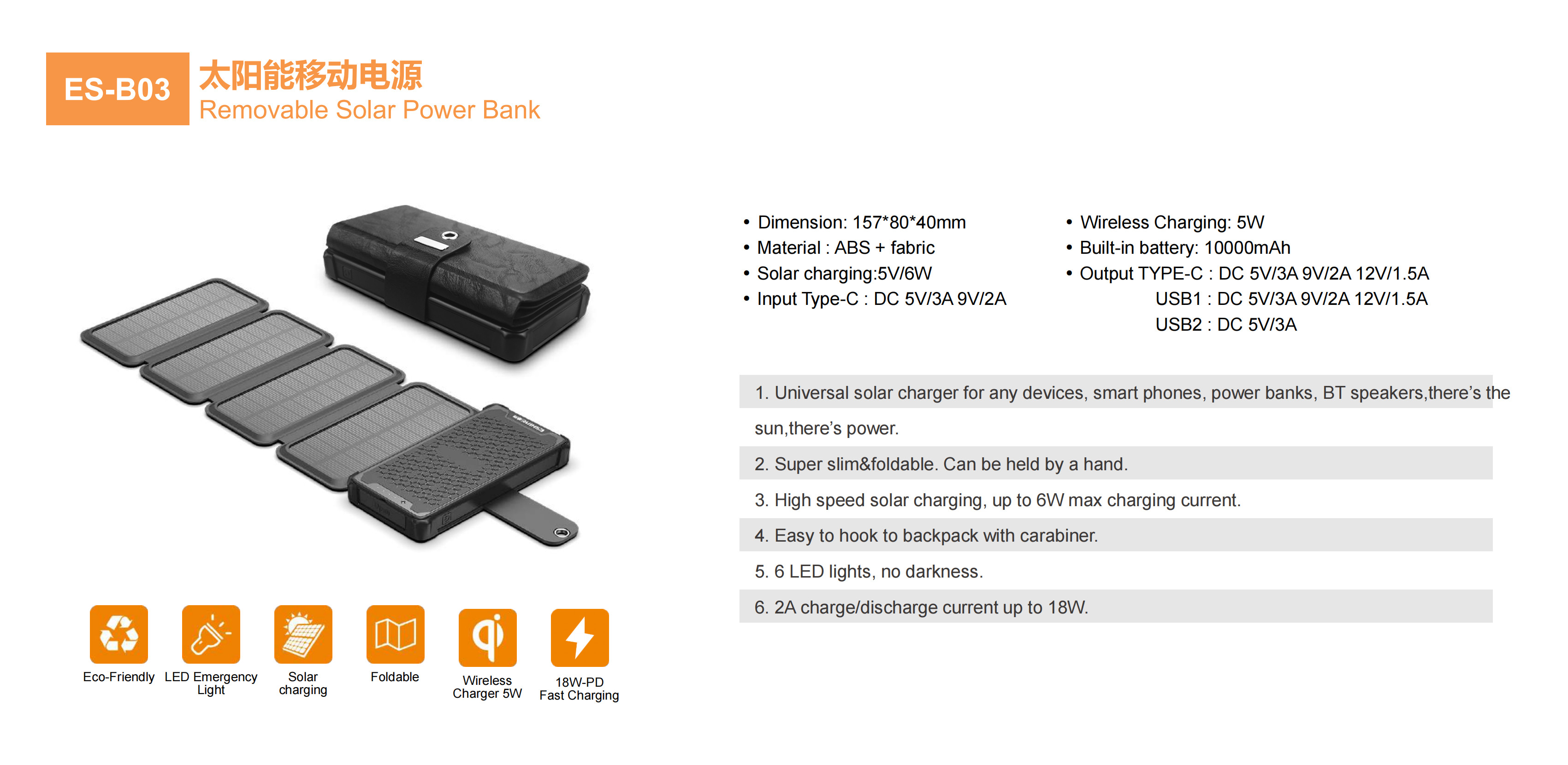 China Solar Power Bank w/ Wireless Charger, consumer electronics Products Manufacturers & Suppliers