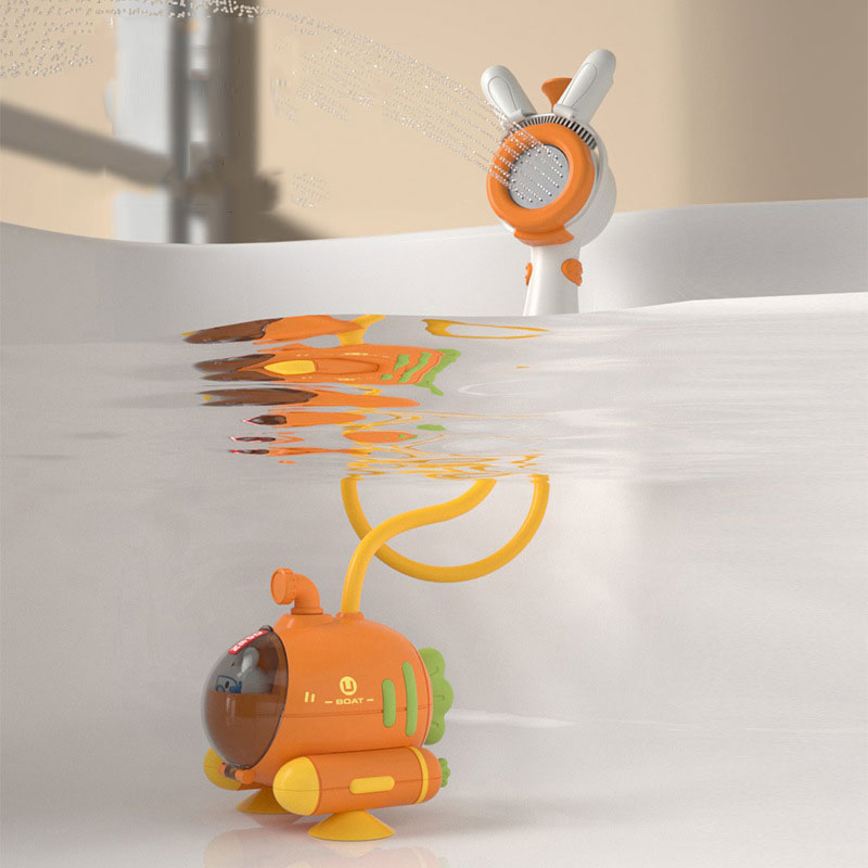 Newborn Baby Bath Shower Head Electric Sprinkler Radish Submarine for Kids' Water Playtime