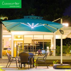 China Outdoor Sunshade Parasol Aluminum Garden Cantilever Parasol Patio Big Roma Umbrella for Hospital Relaxation Area wholesale