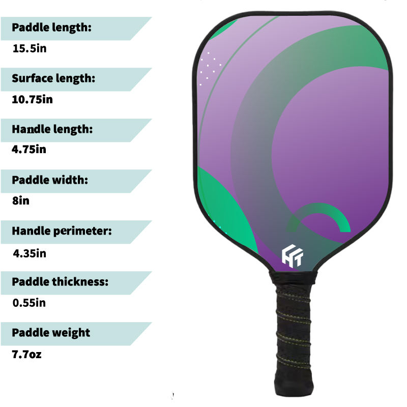 Custom Pickleball Paddle Set Graphite Carbon Fiber and Honeycomb Core Age Group 5-80